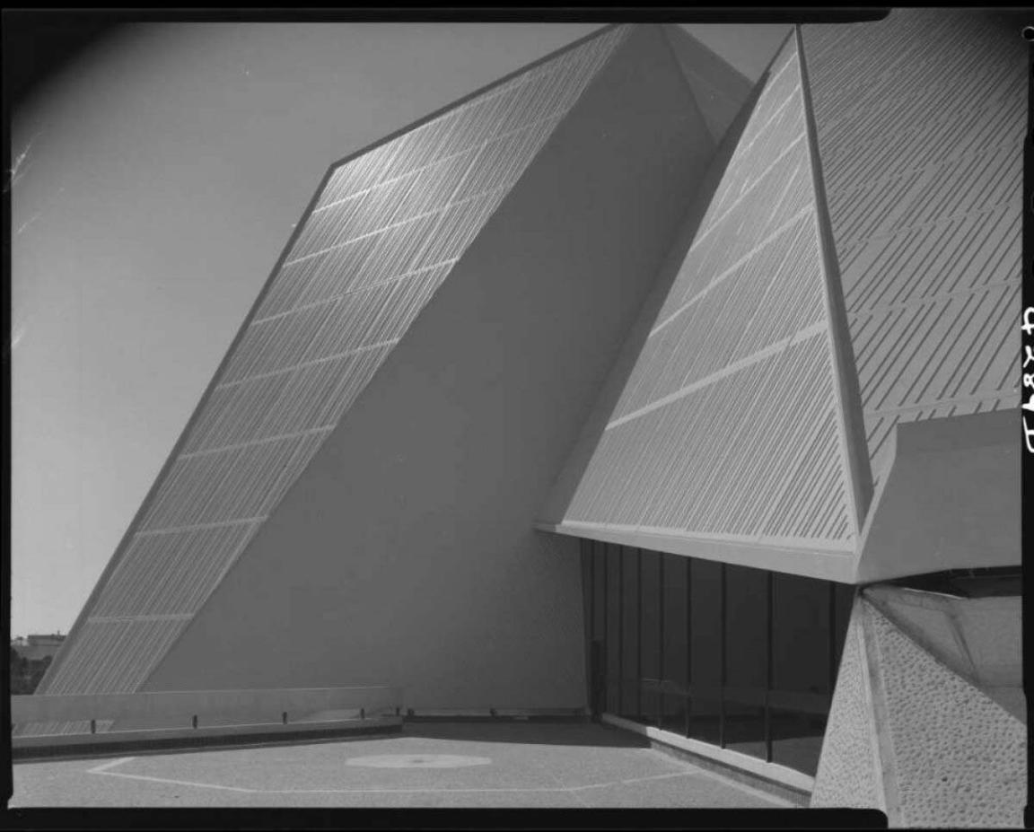 Sloping roof of Adelaide Theatre Complex