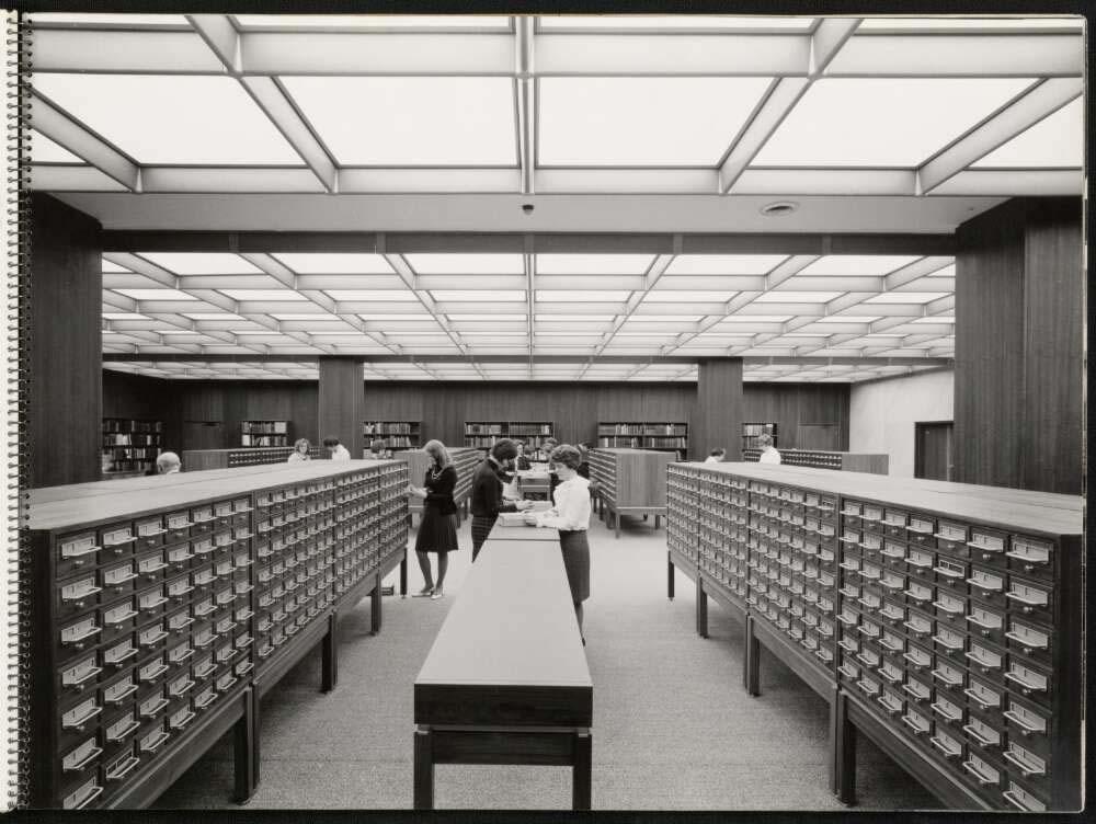Card catalogue at National Library of Australia, 1968