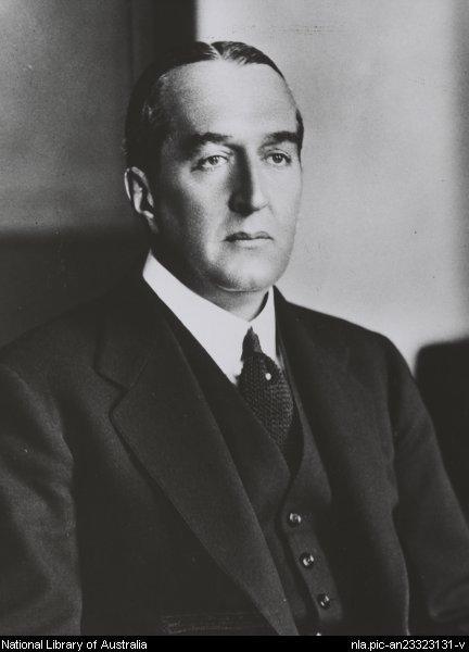 black and white photo of Stanley Melbourne Bruce
