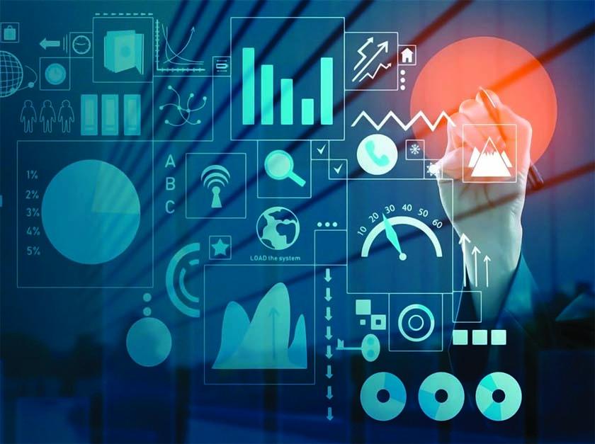 Graphs and charts making up a dashboard