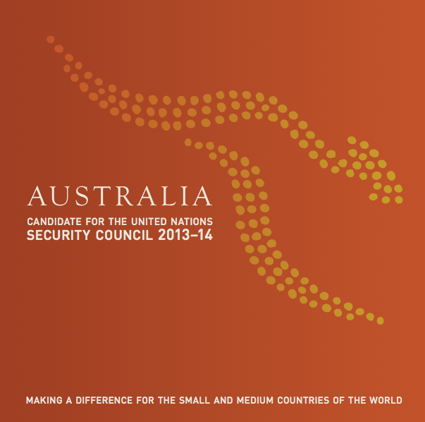 cover of book 'Australia : candidate for the United Nations Security Council 2013-14'