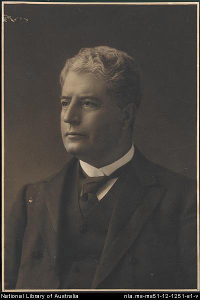 old sepia photo of Edmund Barton