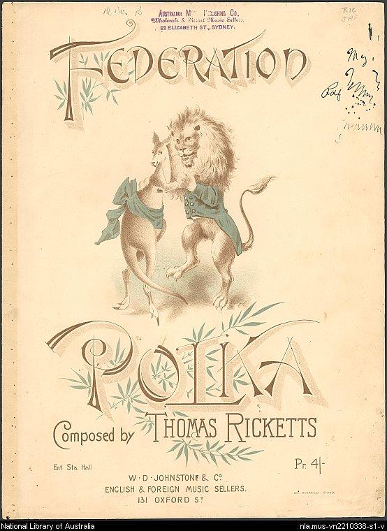 cover of a music score for 'Federation Polka'