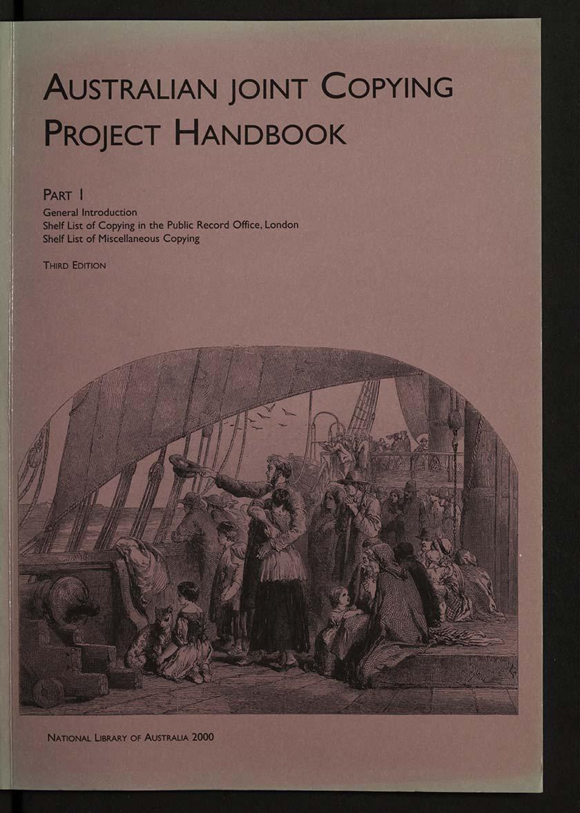 cover of book Australian Joint Copying Project, Part 1