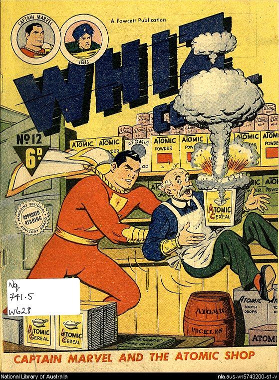 cover of Whiz comics : Captain Marvel and the atomic shop