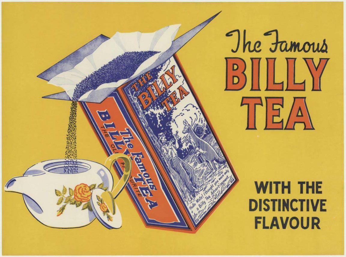 Colourful Billy Tea advertisement