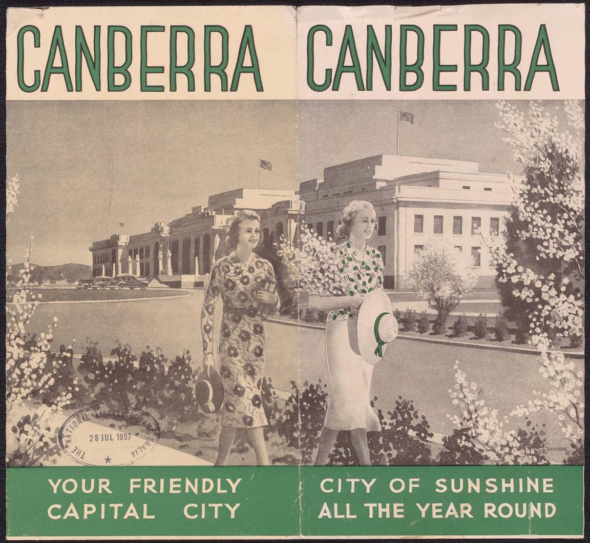 old brochure about Canberra