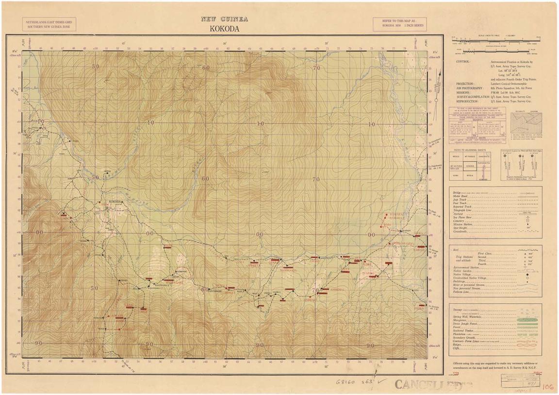 Topographic map of Kokoda