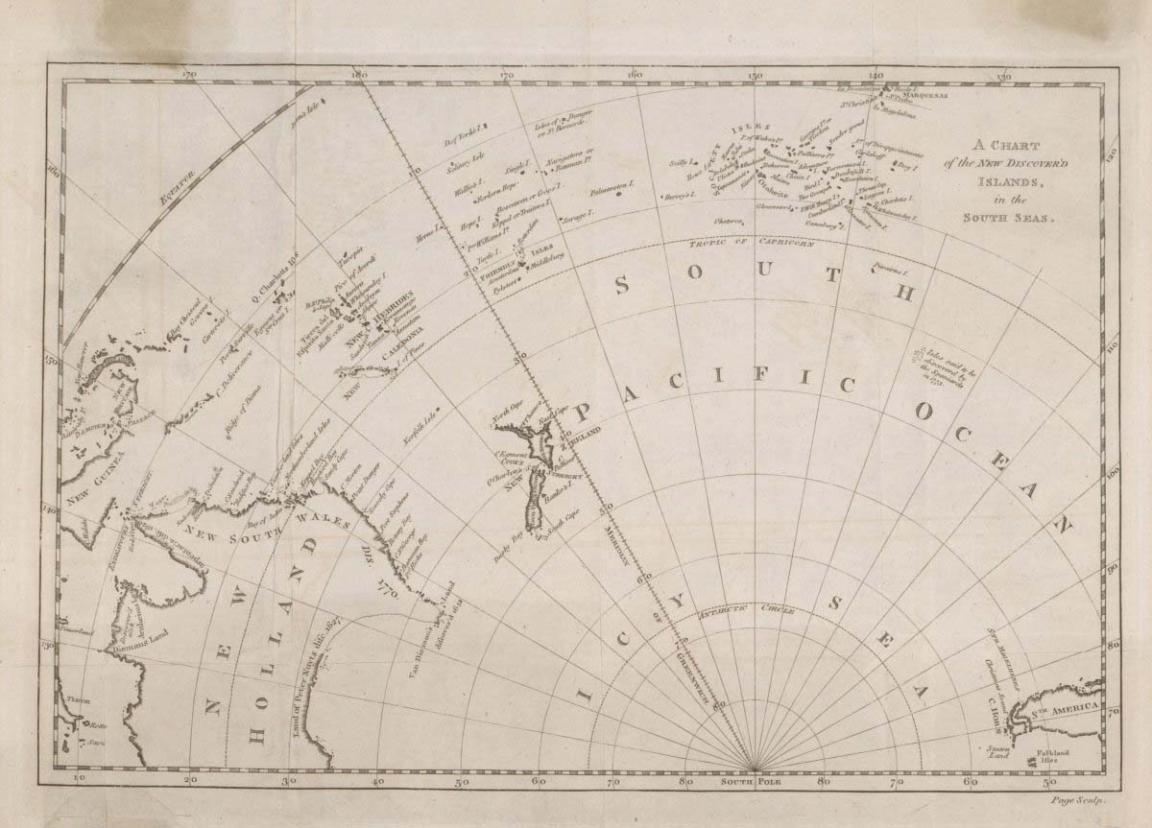 map of the south pacific ocean
