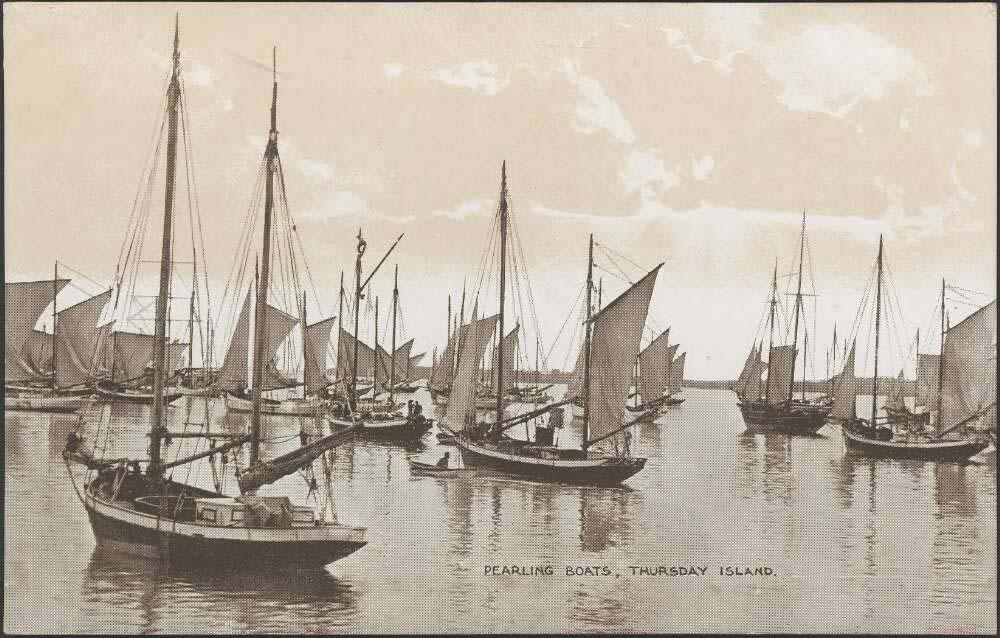 photo of pearling boats on the water