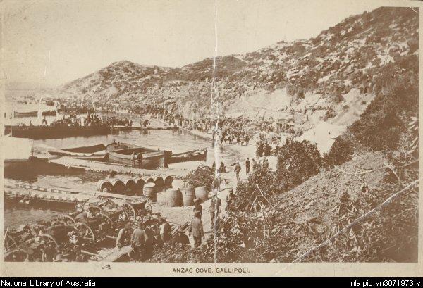 sepia photo of ANZAC Cove