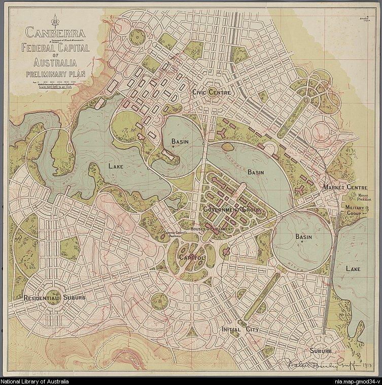 old map of Canberra