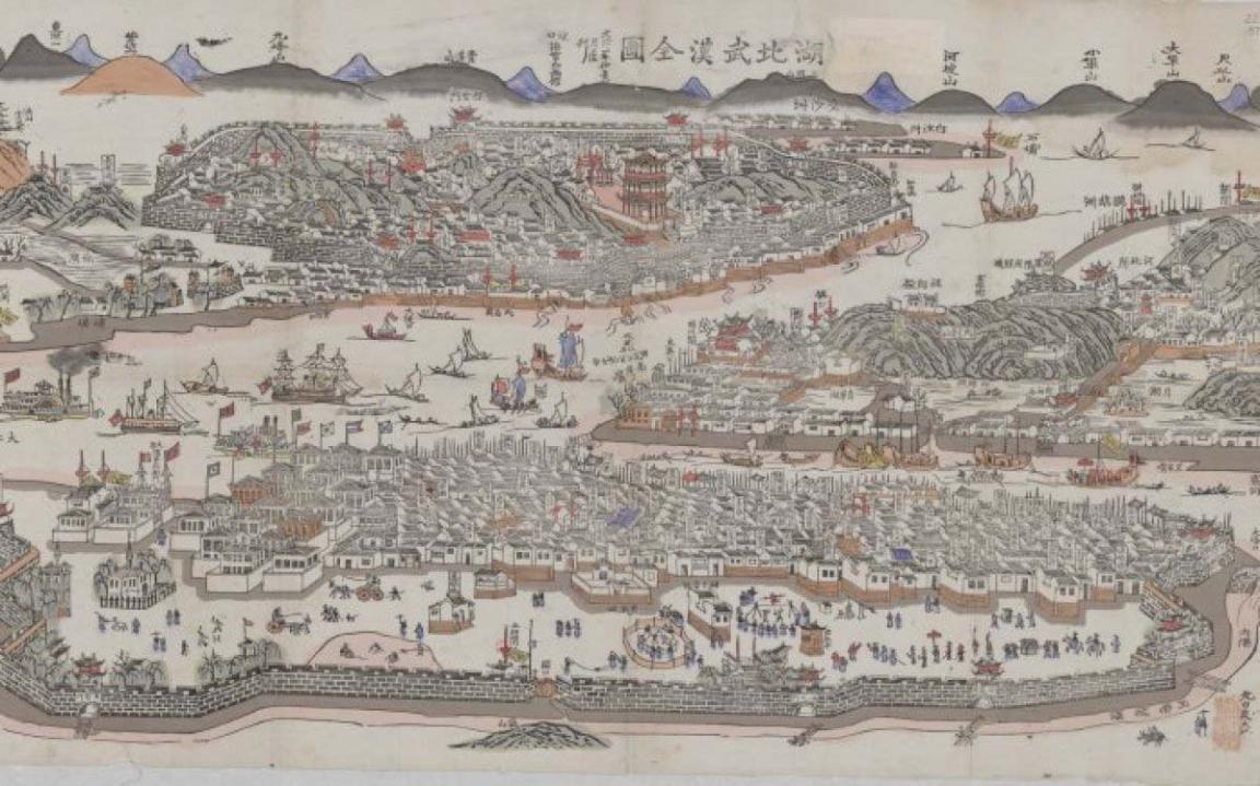 hand inked map of Wuhan
