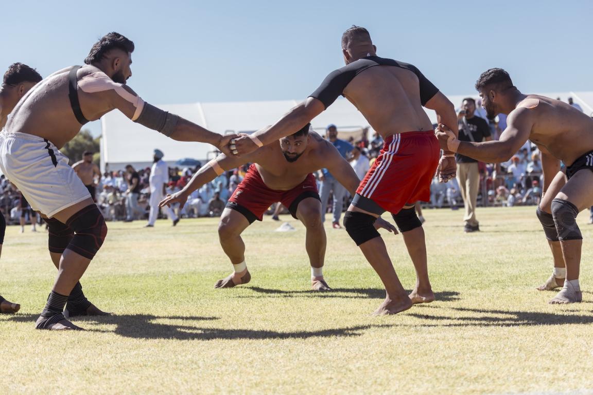 Group of men during a kabaddi match