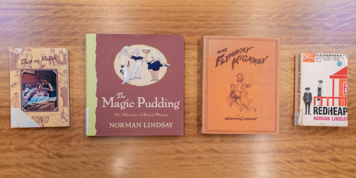 Dust or Polish, The Magic Pudding, The Flyaway Highway and Redheap by Norman Lindsay