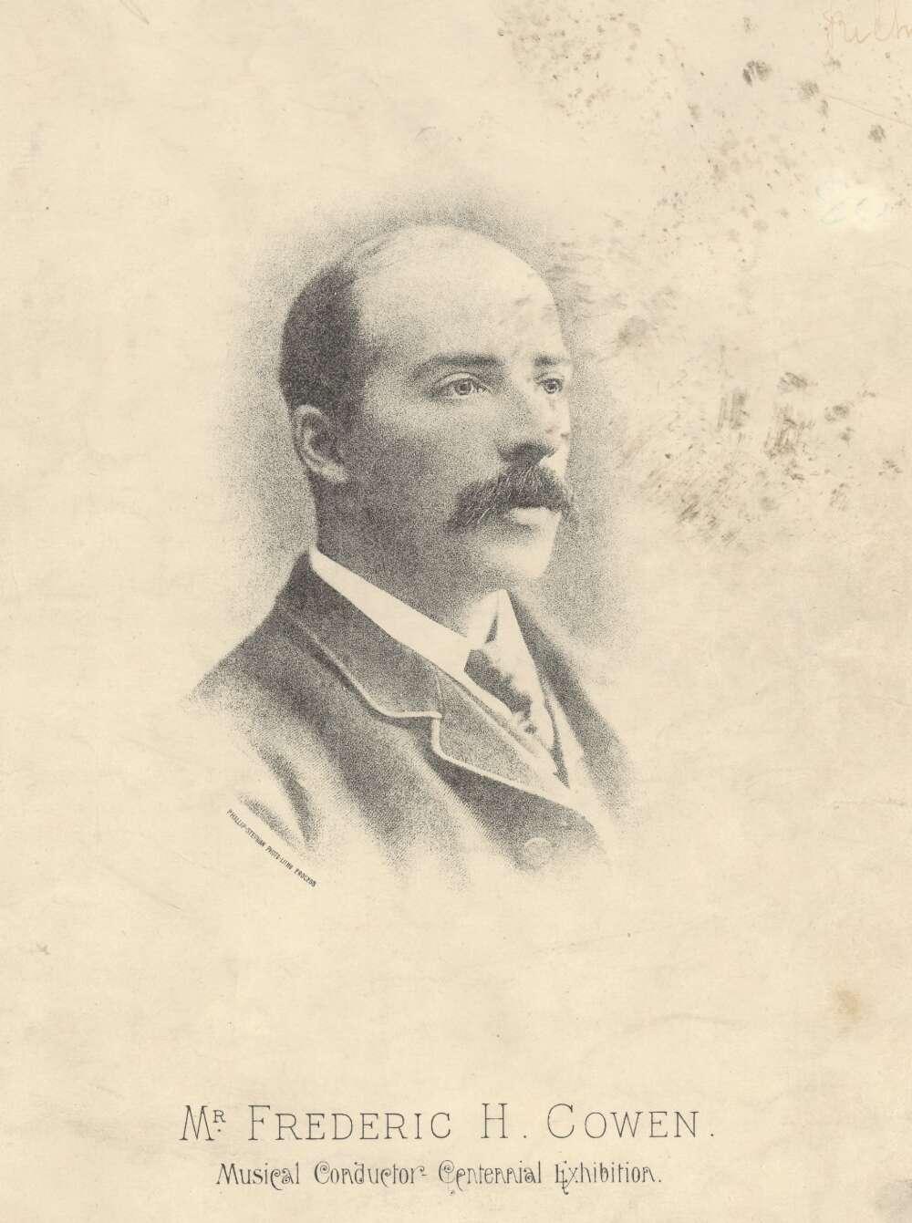 Hand drawn picture of a smartly dressed middle aged man with a moustache