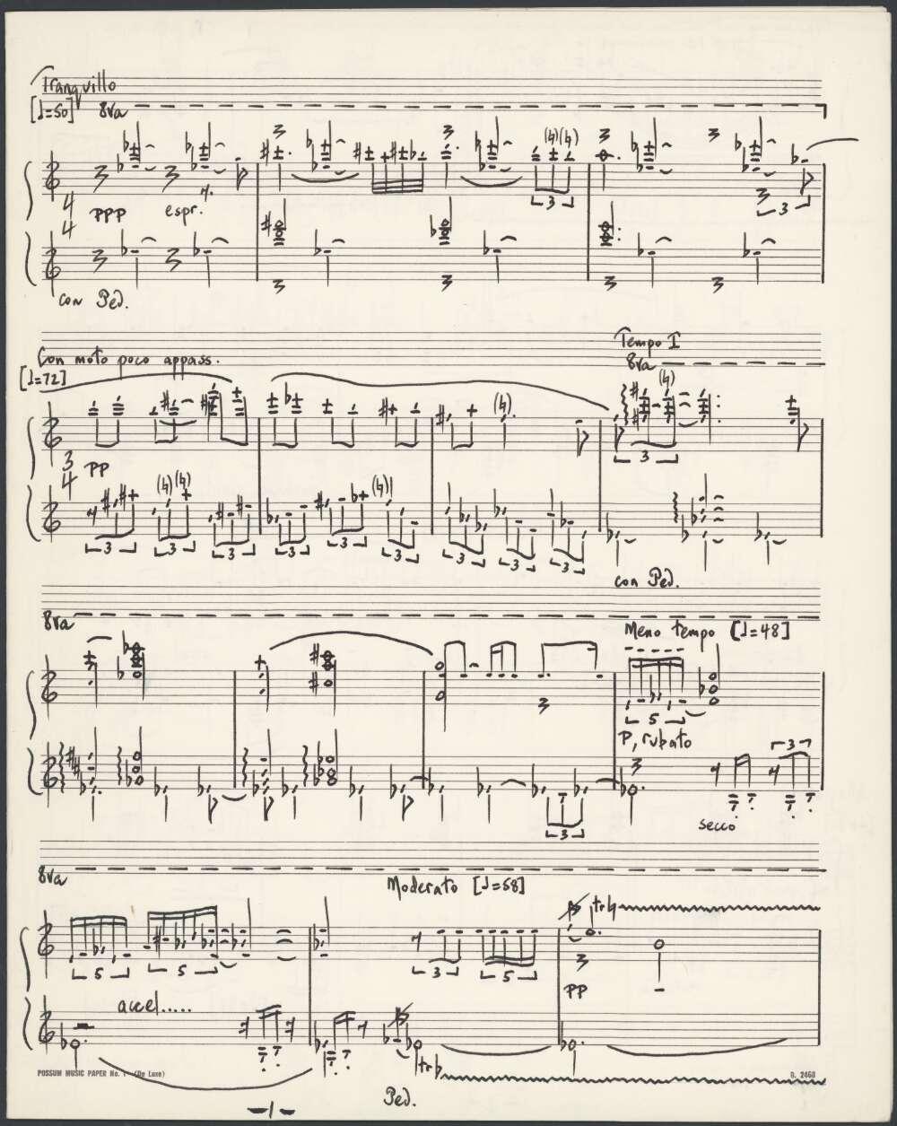 A page of sheet music. 