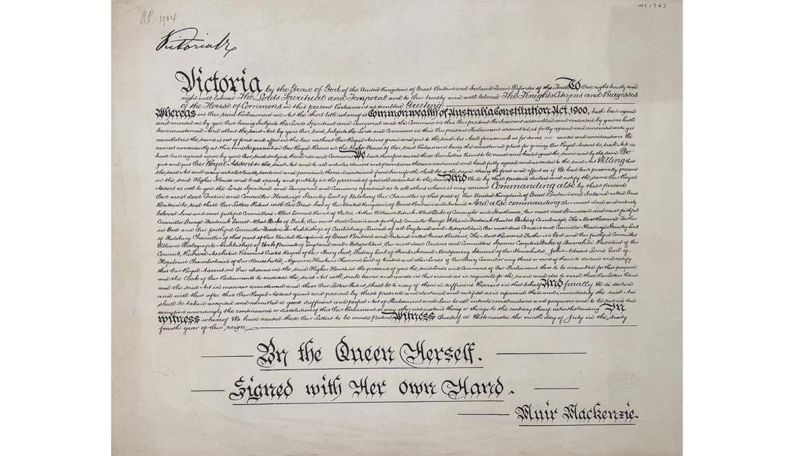 Handwritten letter from Queen Victoria