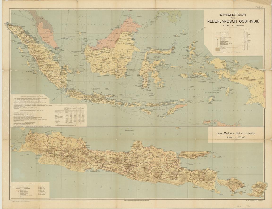 Old Dutch map of Indonesia 