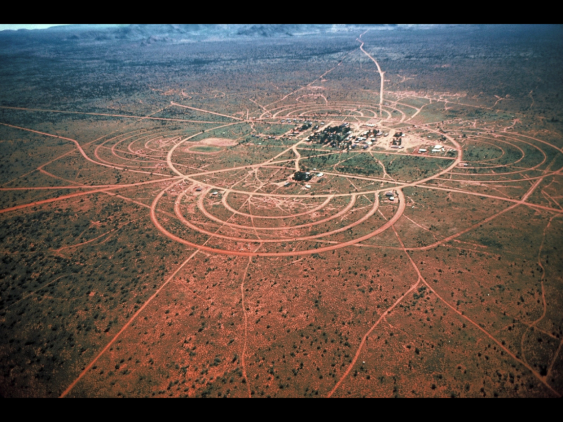 View of Papunya from the sky