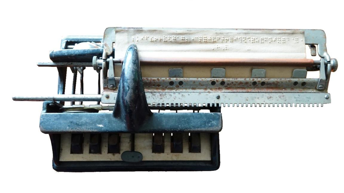A braille typewriting machine