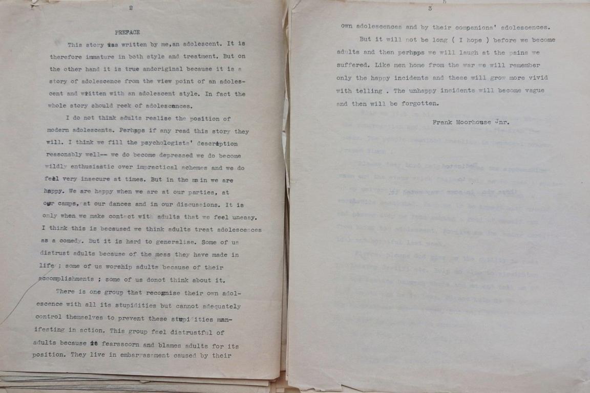 Pages of a novel, printed on black ink