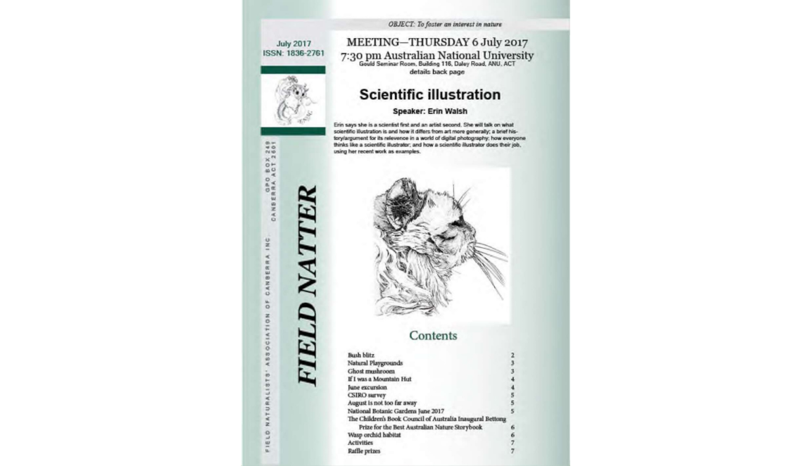 An image of the front page of a scientific newsletter titled “Field Natter”.