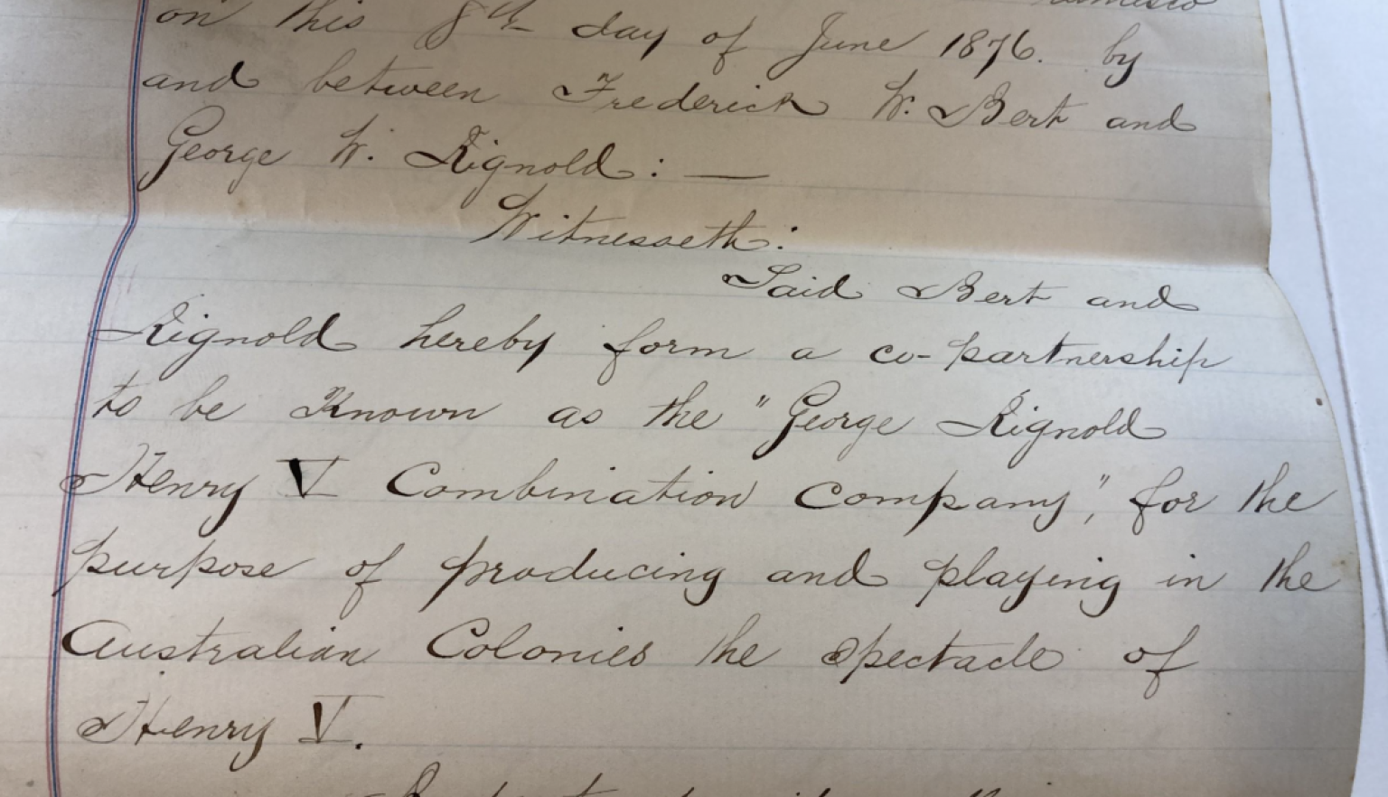 Handwritten agreement