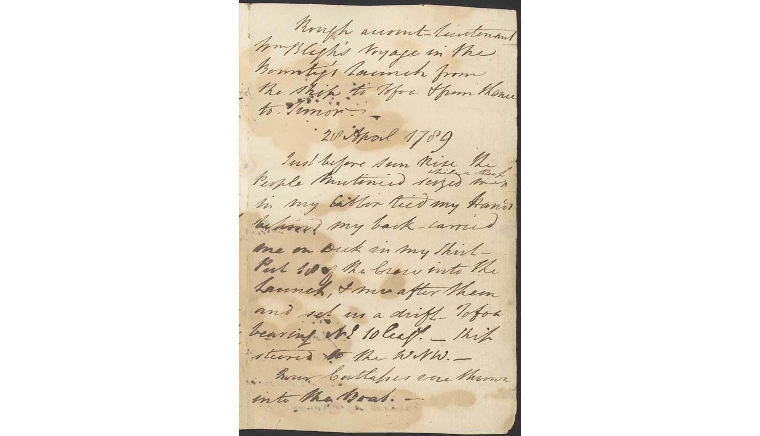 Handwriting in a notebook