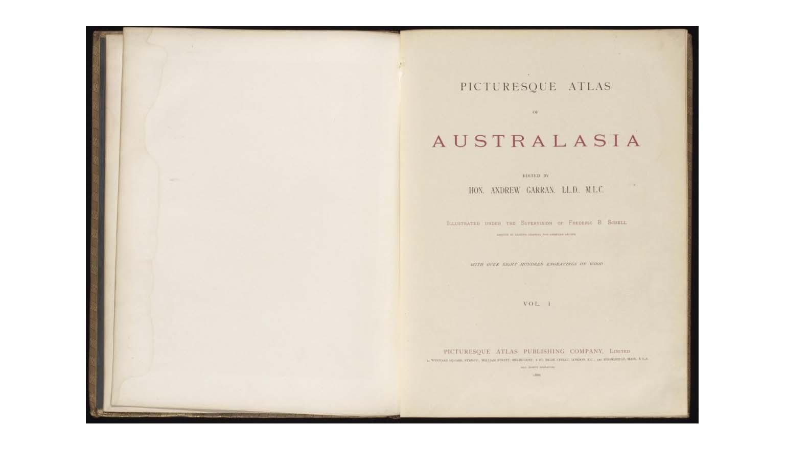 title page of the picturesque atlas