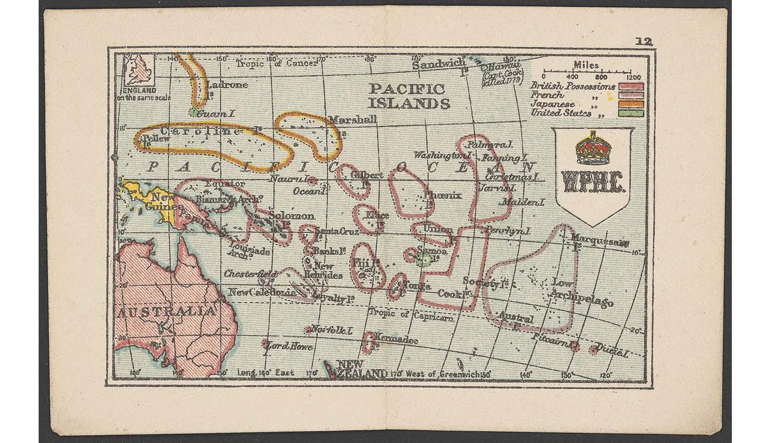 1925 map of pacific islands