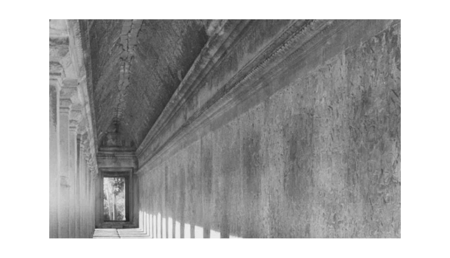 Angkor Wat, view of third gallery with reliefs