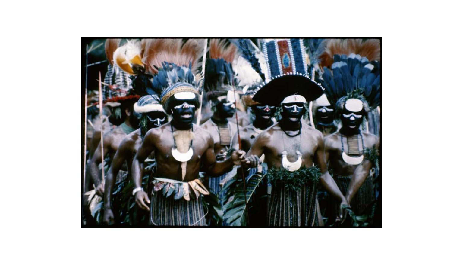 A group of men performing a traditional dance