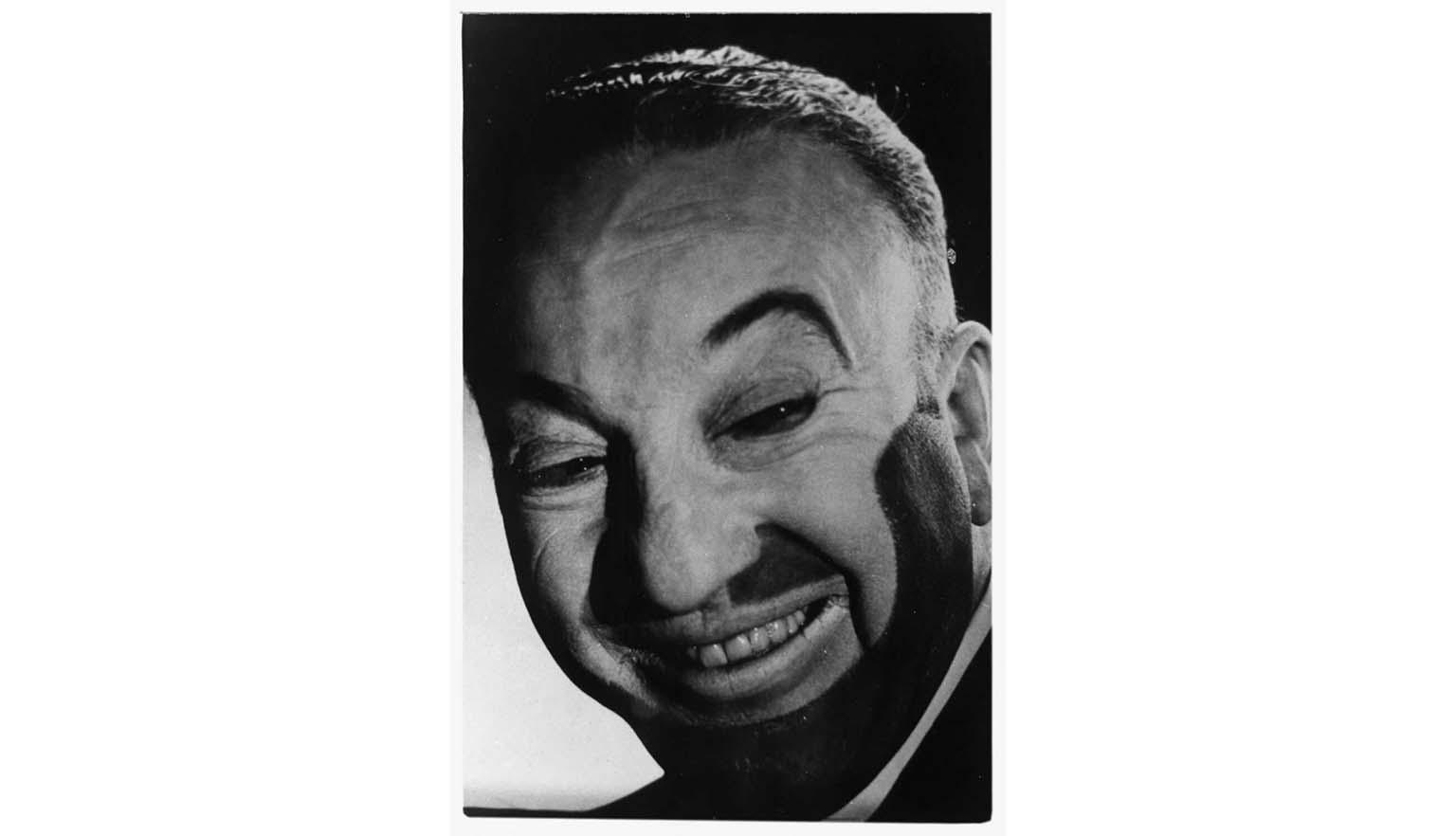 black and white close up photograph of a man's face