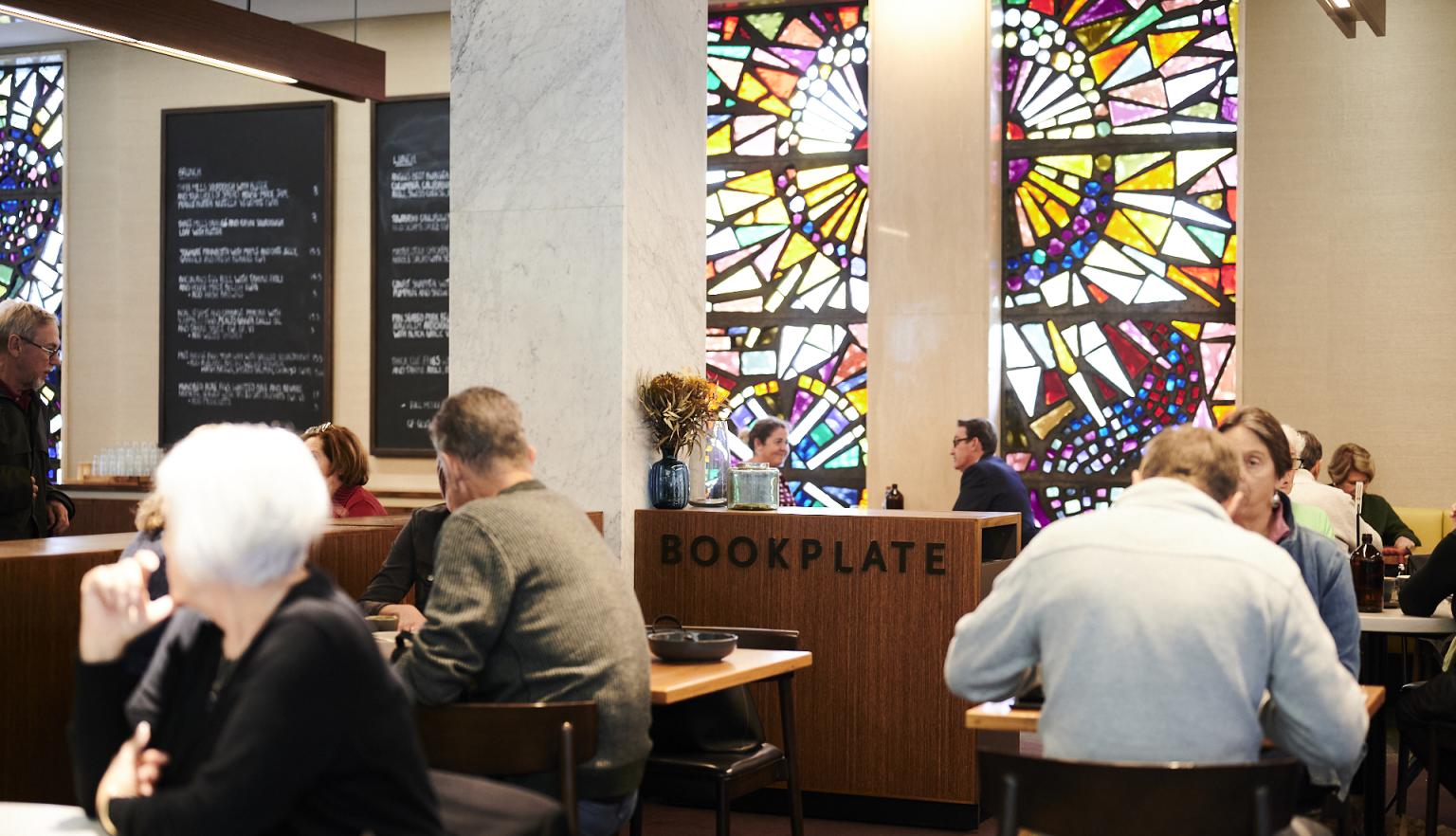 Dinners enjoying lunch at Bookplate