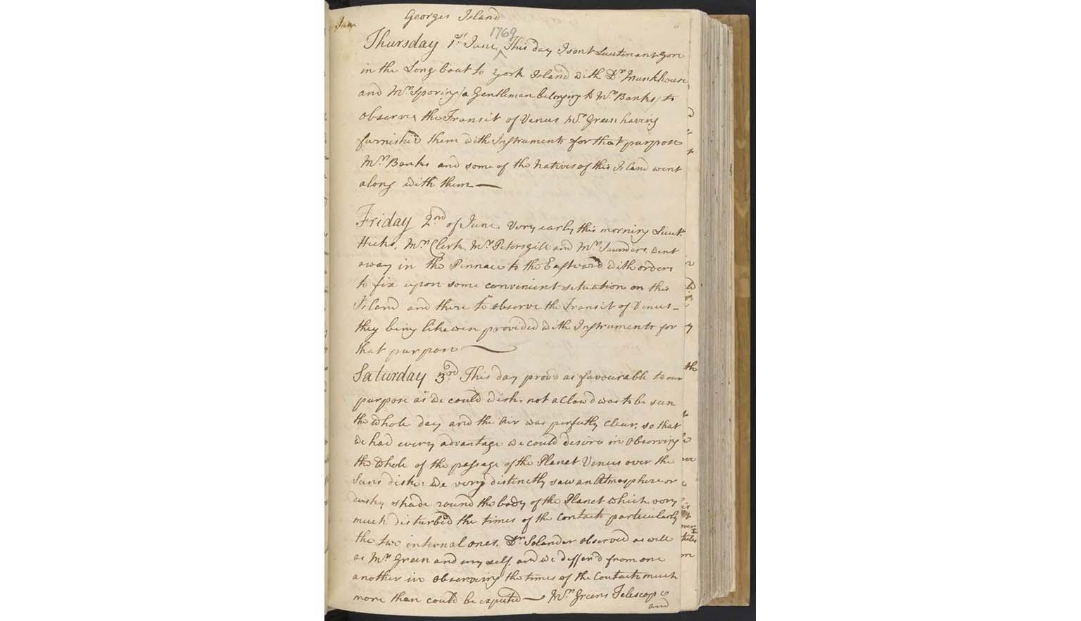 handwritten yellowed page