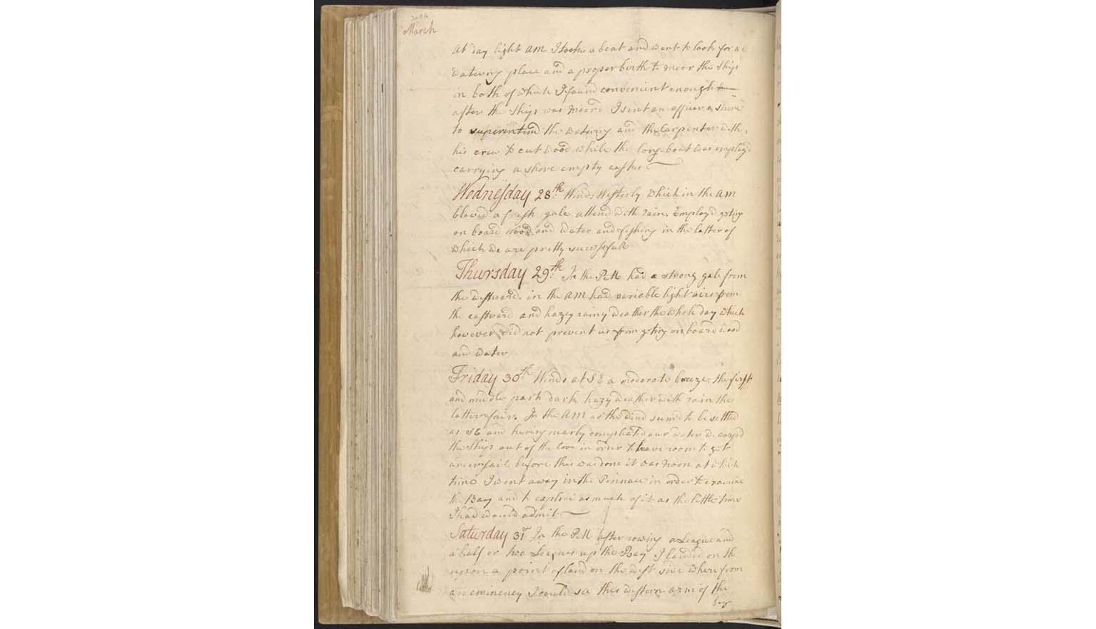 handwritten yellowed page