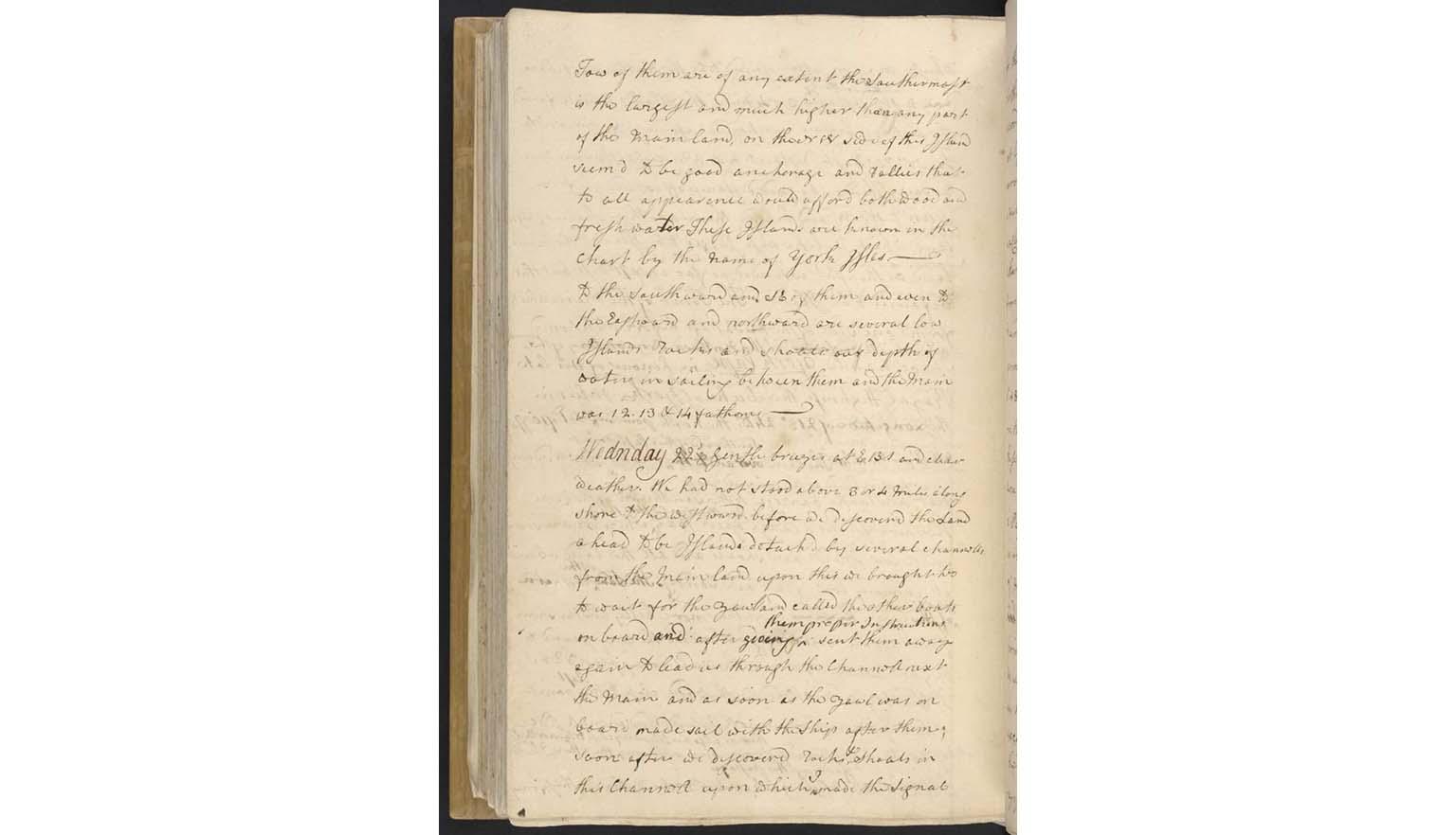 handwritten journal page