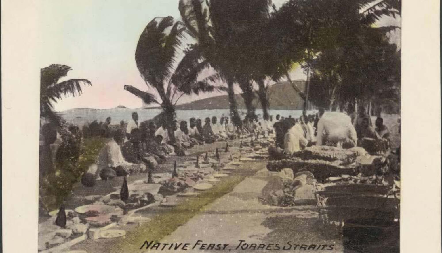 photo of a feat on an island, ca 1917-1920