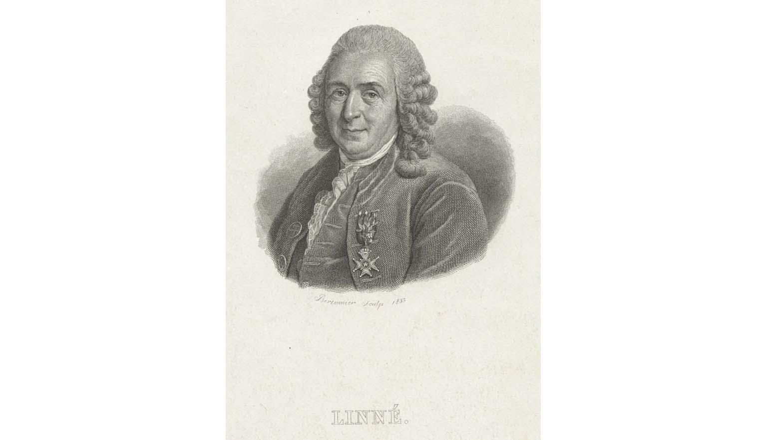 engraving of a man with a medal