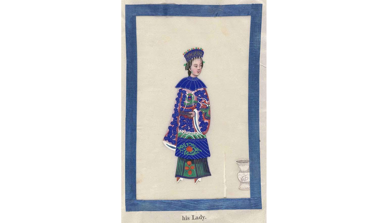 painting of man in traditional Chinese clothing