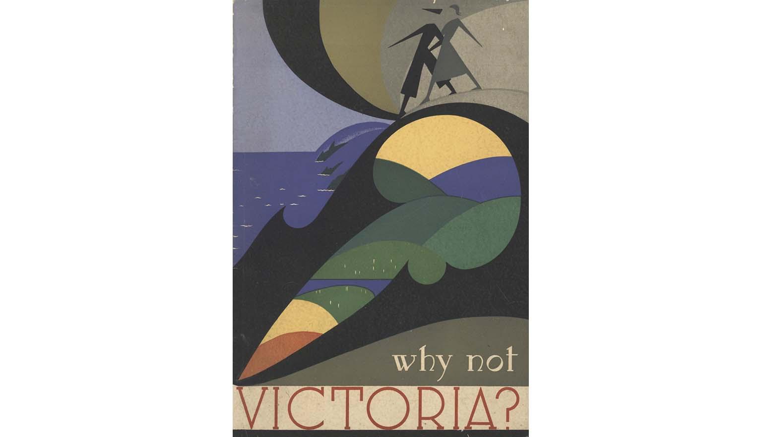 The pictorial map showing prominent tourist resorts in Victoria is headed AD 1936