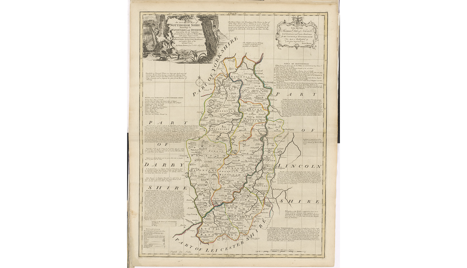 1785 map of Nottingham Shire