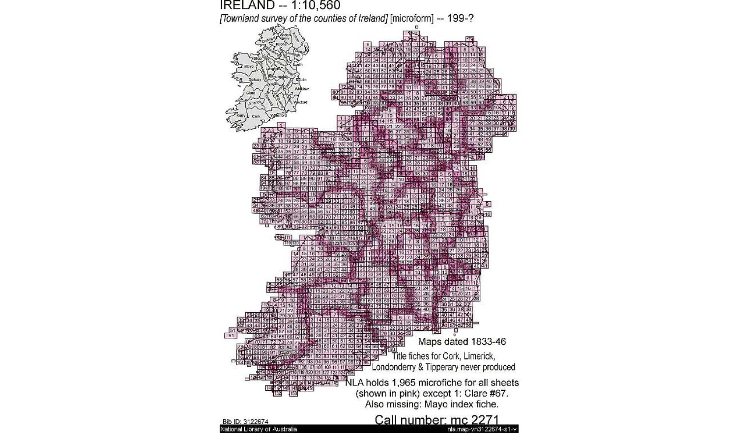 Graphical index to [Townland survey of the counties of Ireland]