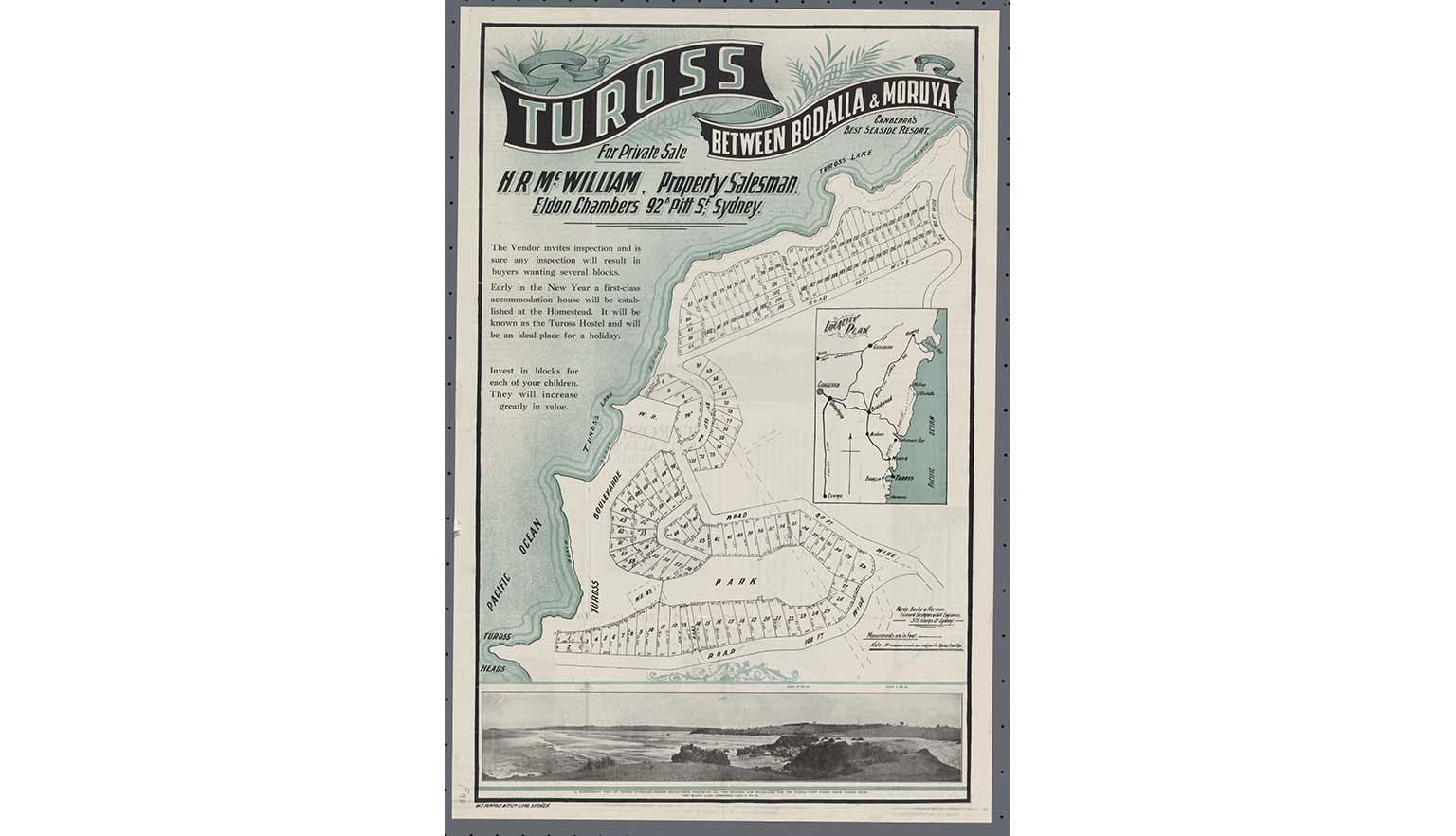 1924 map of Tuross, New South Wales, Australia