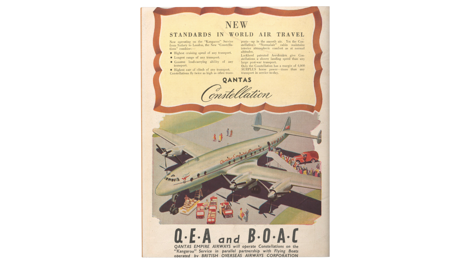 Ad for Qantas airlines