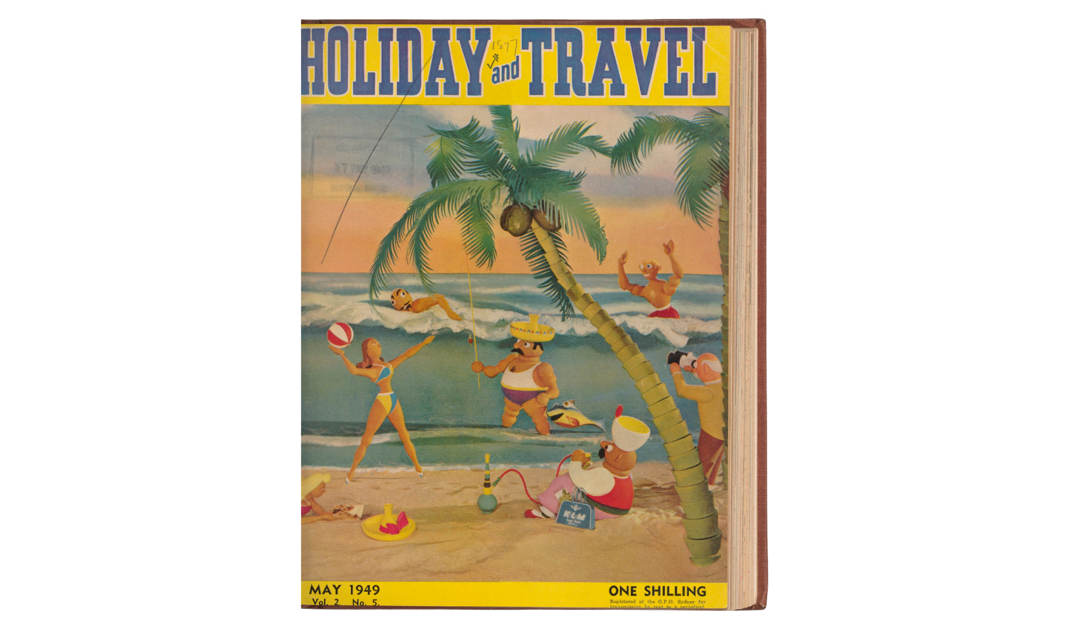 Cover of Holiday and travel magazine with beach scene