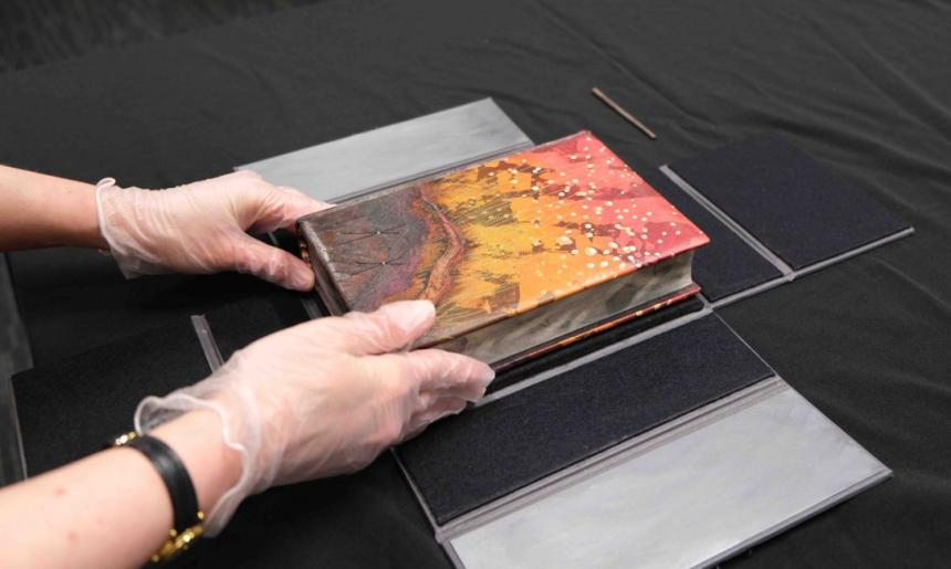 Richard Flanagan book being opened