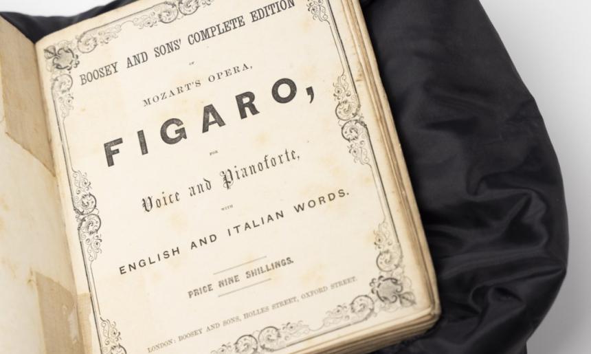 Title page of the musical score for Mozart's Marriage of Figaro