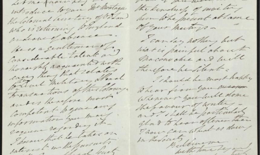 An old hand-written letter in old style script